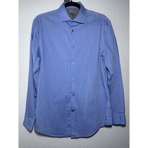 Calvin Klein Men’s Extreme Slim Fit Dress Shirt Blue Striped M 15-15.5 32/33